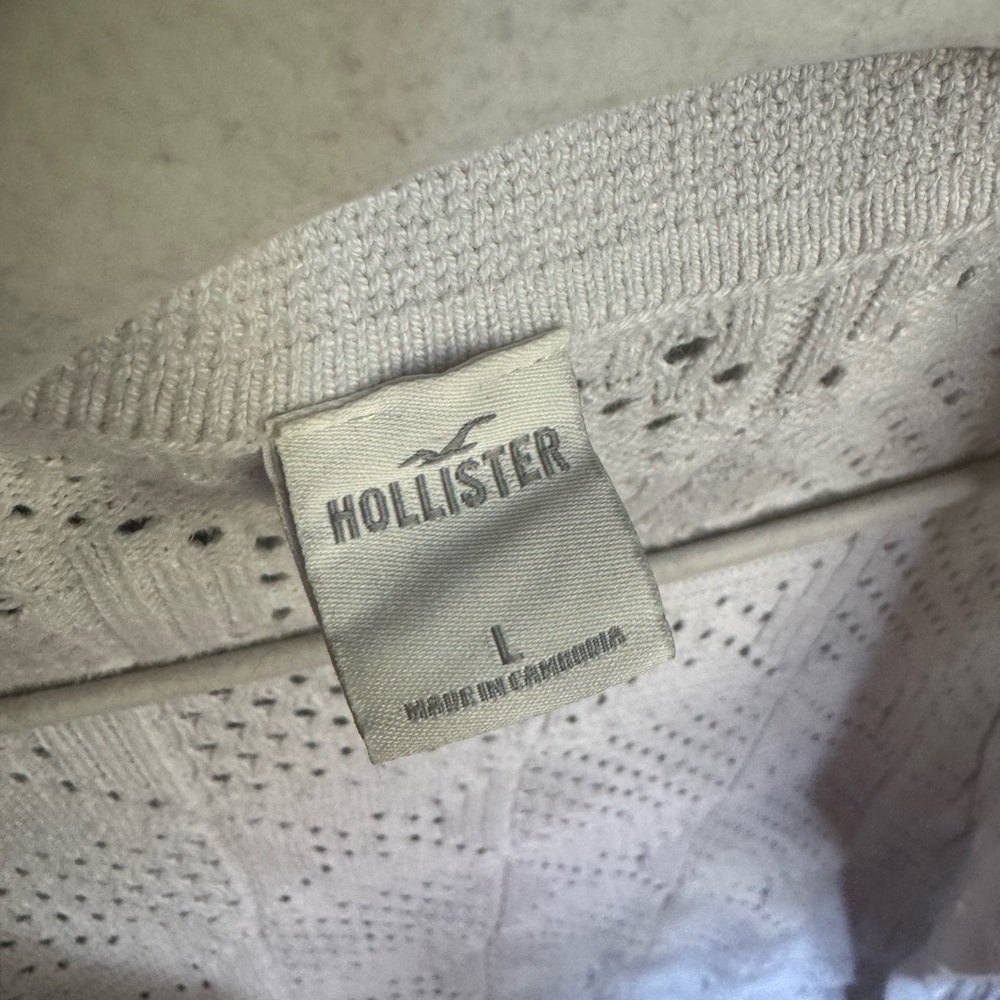 Hollister Off-White Textured Sweater